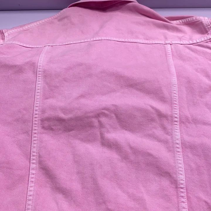 Balenciaga Balenciaga Pink Logo Denim Jacket for Women 0079 Size XS / US 0-2 / IT 36-38 - 5 Thumbnail