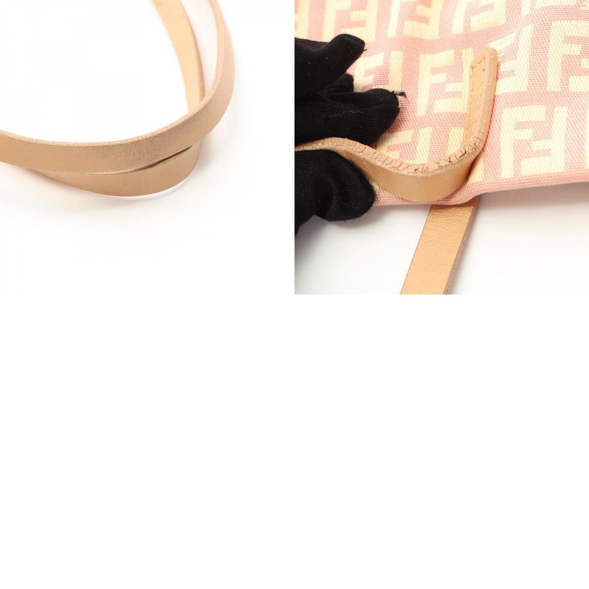 Fendi Fendi Fendi Zucchino Canvas Leather Tote Bag Canvas Tote Bag Size ONE SIZE - 10 Thumbnail