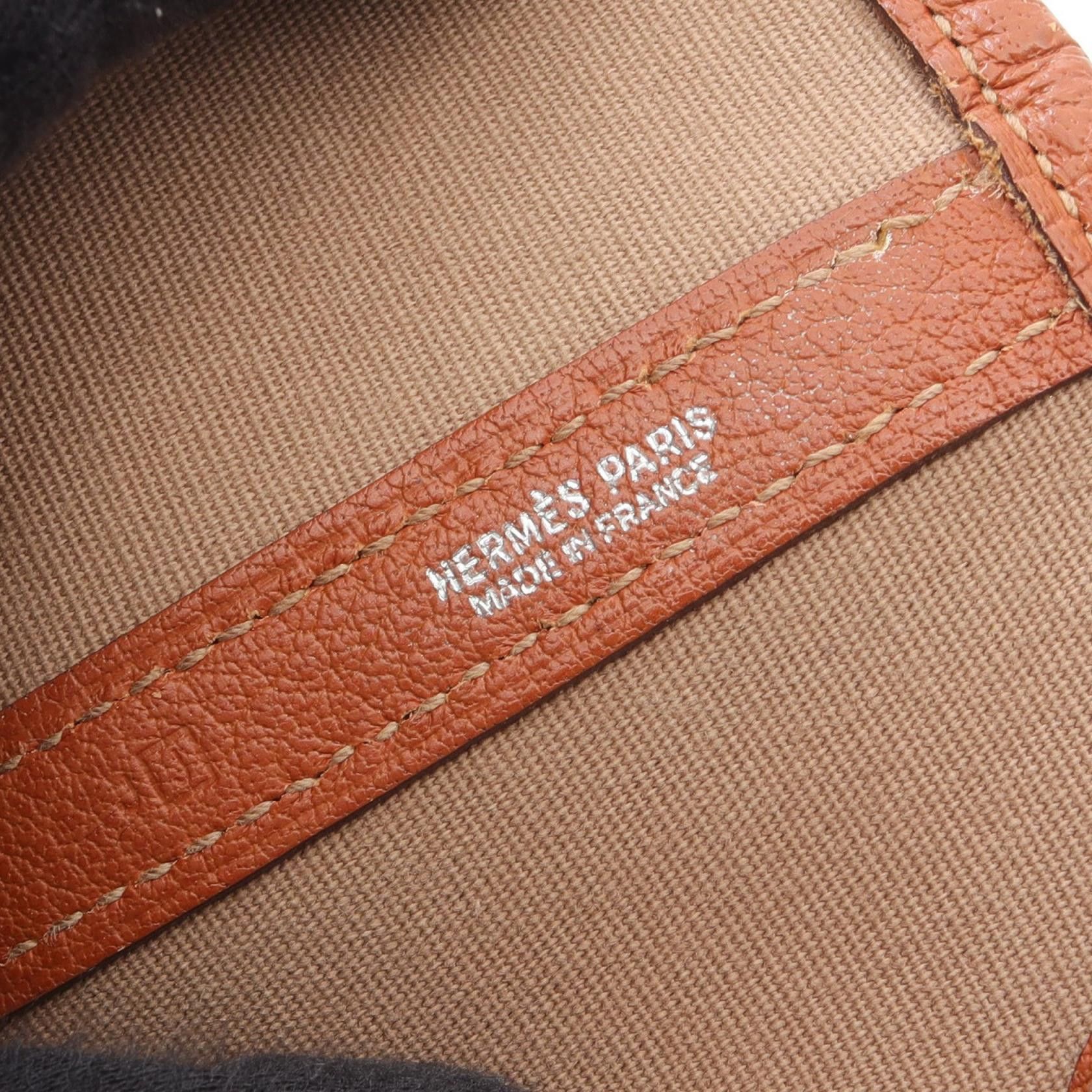 Hermes Hermes Hermes Garden Party PM Toile Officier Leather Tote Bag Leather Tote Bag Stamp J (2006) Size ONE SIZE - 4 Thumbnail