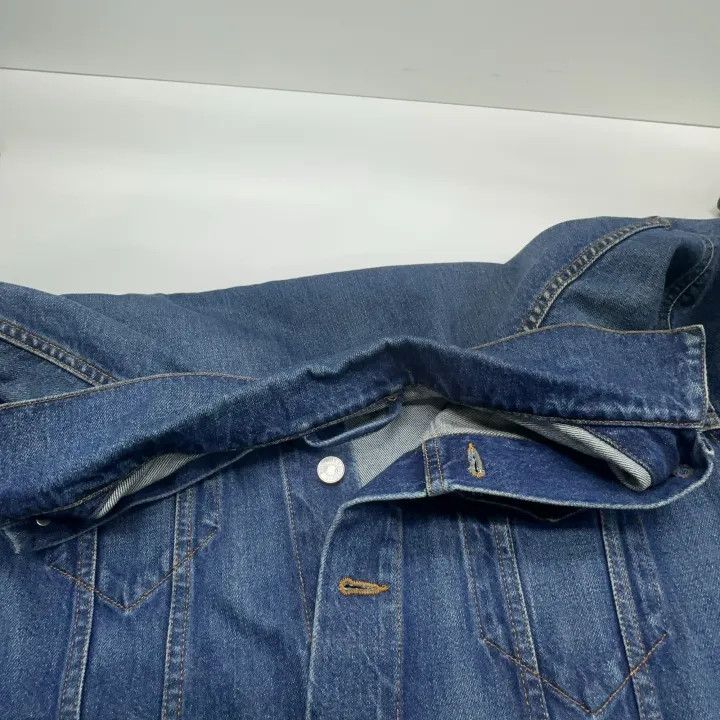 Balenciaga Balenciaga Logo Printed Denim Jacket for Women 0079 Size S / US 4 / IT 40 - 6 Thumbnail