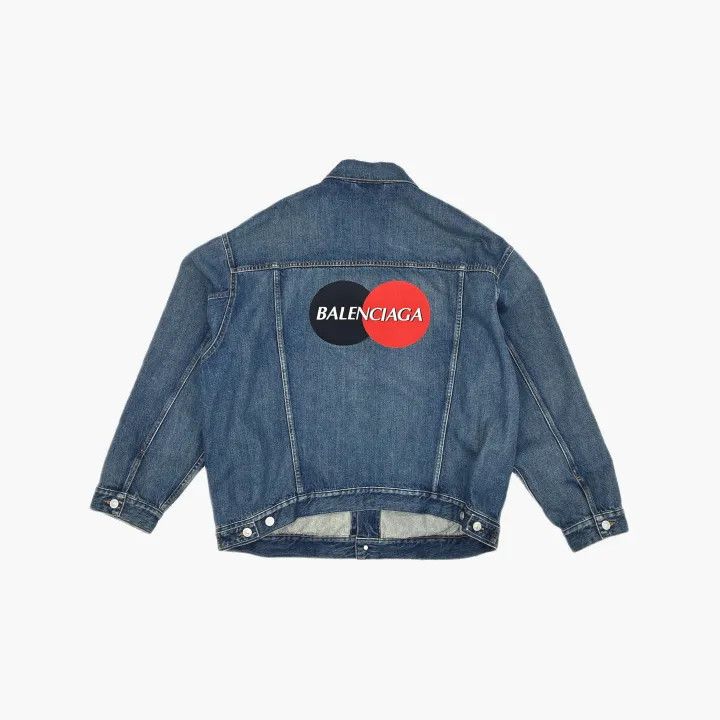 Balenciaga Balenciaga Logo Printed Denim Jacket for Women 0079 Size S / US 4 / IT 40 - 3 Thumbnail