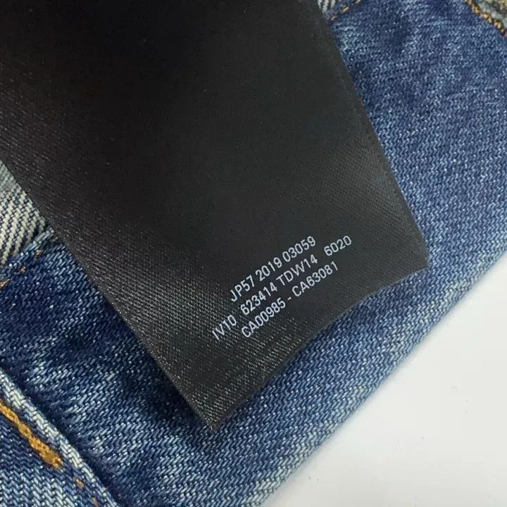 Balenciaga Balenciaga Logo Printed Denim Jacket for Women 0079 Size S / US 4 / IT 40 - 5 Thumbnail