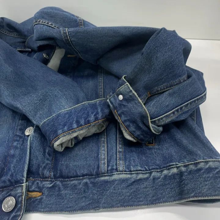 Balenciaga Balenciaga Logo Printed Denim Jacket for Women 0079 Size S / US 4 / IT 40 - 7 Thumbnail