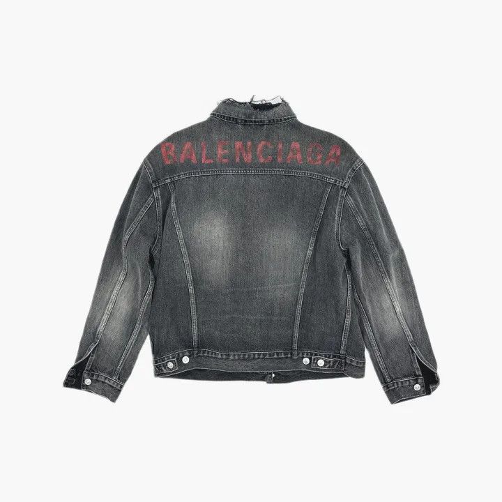 Balenciaga Balenciaga Black Denim Jacket for Women 0079 Size S / US 4 / IT 40 - 3 Thumbnail