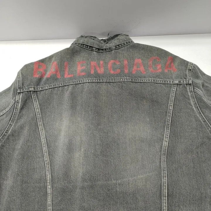 Balenciaga Balenciaga Black Denim Jacket for Women 0079 Size S / US 4 / IT 40 - 7 Thumbnail