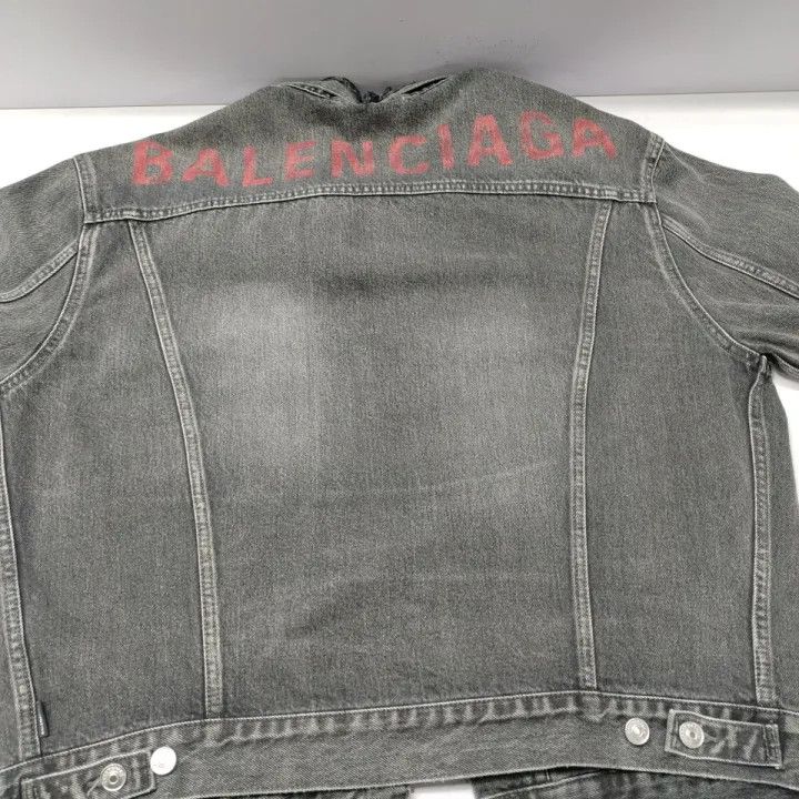Balenciaga Balenciaga Black Denim Jacket for Women 0079 Size S / US 4 / IT 40 - 9 Thumbnail