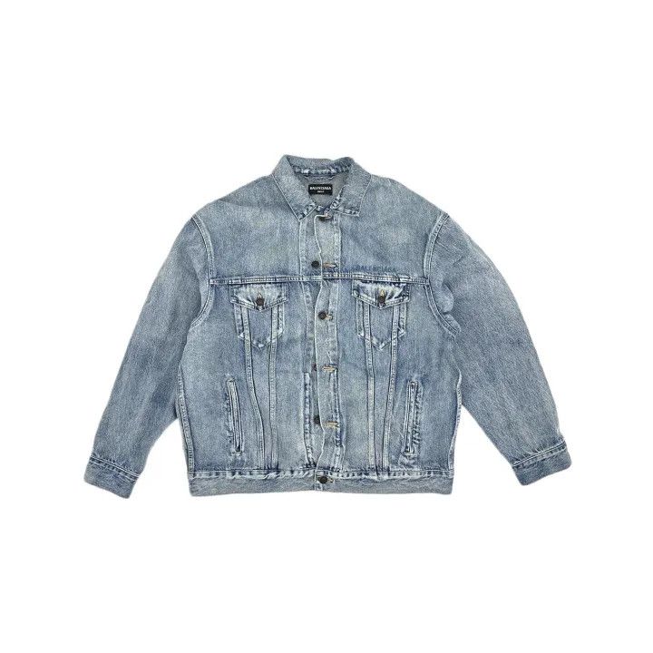 Balenciaga Balenciaga Denim Jacket with Wash Effect 0079 Size XS / US 0-2 / IT 36-38 - 2 Thumbnail