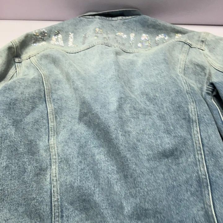 Balenciaga Balenciaga Blue Long Sleeve Denim Jacket 0079 Size XS / US 0-2 / IT 36-38 - 6 Thumbnail
