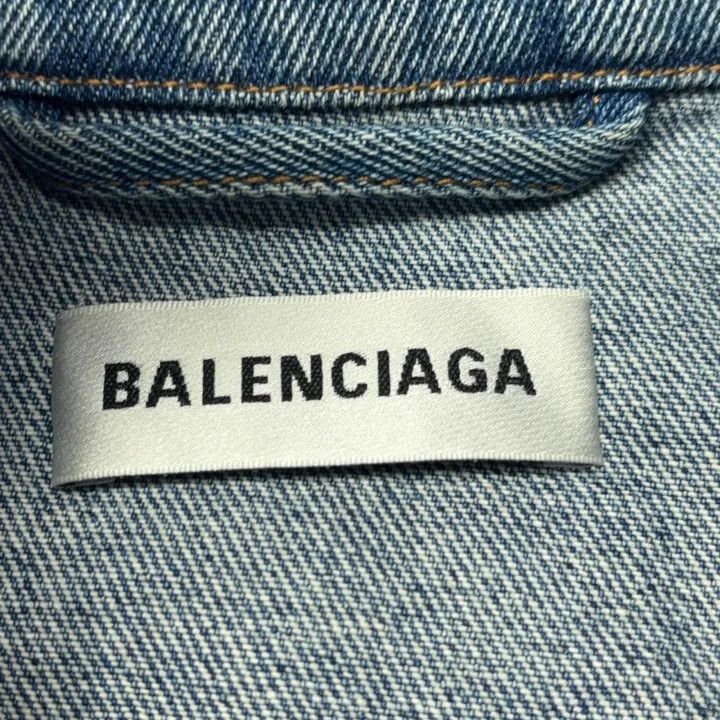 Balenciaga Balenciaga Blue Long Sleeve Denim Jacket 0079 Size XS / US 0-2 / IT 36-38 - 3 Thumbnail