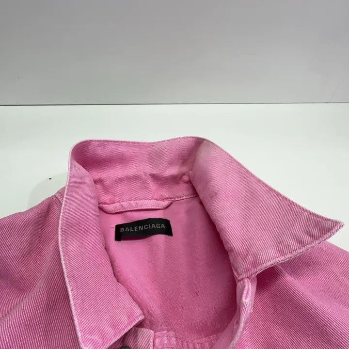 Balenciaga Balenciaga Valentine's Day Pink Denim Jacket 0079 Size XS / US 0-2 / IT 36-38 - 9 Thumbnail