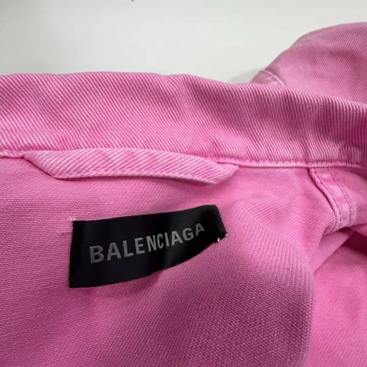 Balenciaga Balenciaga Valentine's Day Pink Denim Jacket 0079 Size XS / US 0-2 / IT 36-38 - 8 Thumbnail
