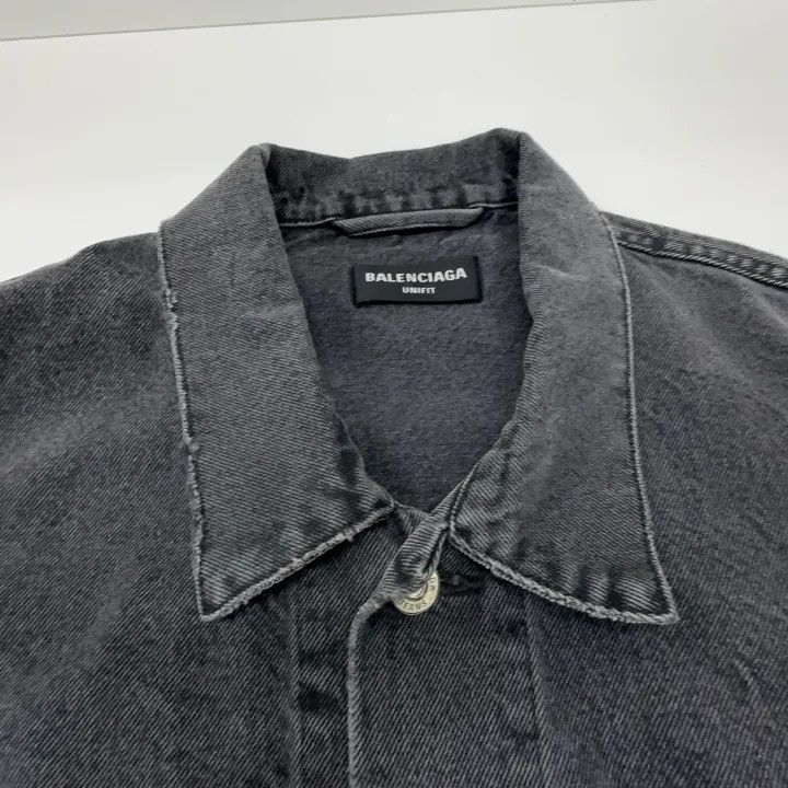 Balenciaga Balenciaga FW21 Heart Pattern Denim Jacket 0079 Size S / US 4 / IT 40 - 7 Thumbnail