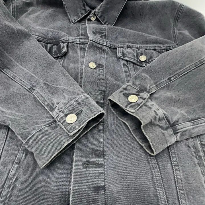 Balenciaga Balenciaga FW21 Heart Pattern Denim Jacket 0079 Size S / US 4 / IT 40 - 10 Thumbnail