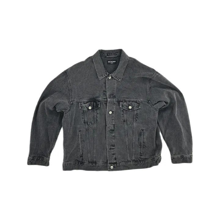 Balenciaga Balenciaga FW21 Heart Pattern Denim Jacket 0079 Size S / US 4 / IT 40 - 2 Thumbnail