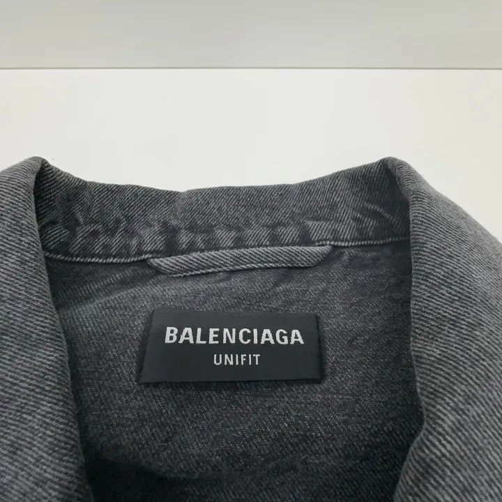 Balenciaga Balenciaga FW21 Heart Pattern Denim Jacket 0079 Size S / US 4 / IT 40 - 4 Thumbnail