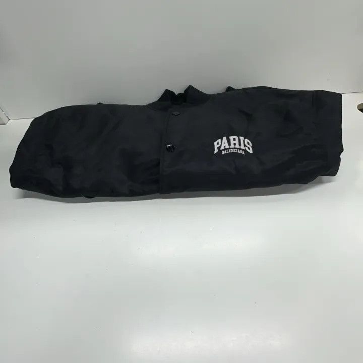 Balenciaga Balenciaga Black Logo Print Bomber Jacket 0079 Size S / US 4 / IT 40 - 11 Thumbnail