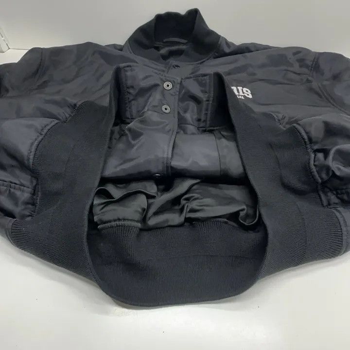 Balenciaga Balenciaga Black Logo Print Bomber Jacket 0079 Size S / US 4 / IT 40 - 10 Thumbnail