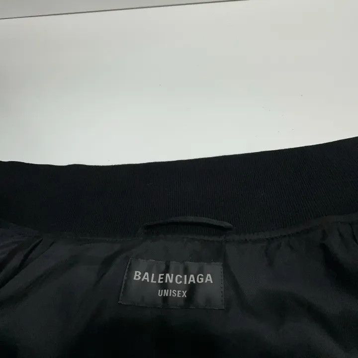 Balenciaga Balenciaga Black Logo Print Bomber Jacket 0079 Size S / US 4 / IT 40 - 6 Thumbnail