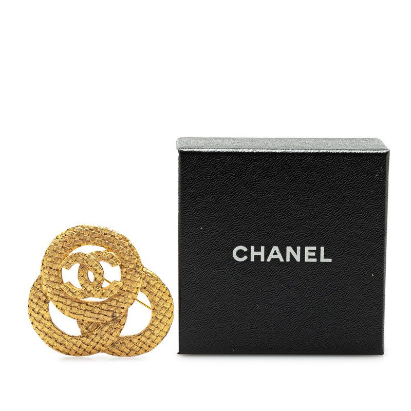 Chanel Chanel Chanel Coco Mark Braided Brooch Metal Brooch Size ONE SIZE - 5 Thumbnail