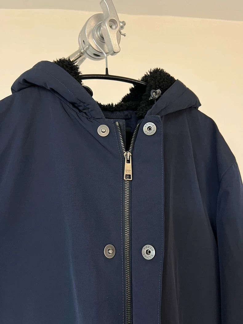 Prada prada black nylon fleece jacket with hood Size US L / EU 52-54 / 3 - 4 Thumbnail