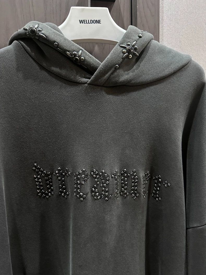 Amiri stylish gray hoodie with embellishments Size US M / EU 48-50 / 2 - 2 Thumbnail