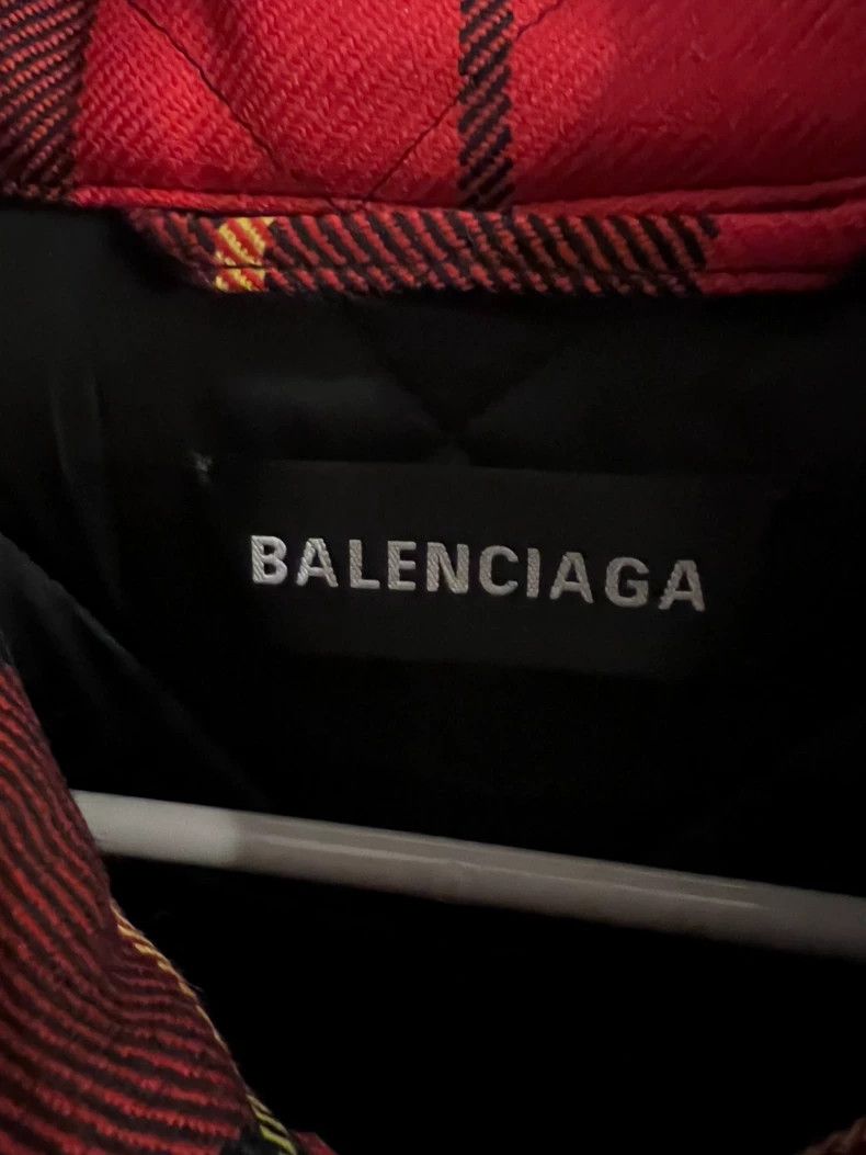 Balenciaga Balenciaga Padded Plaid Shirt Jacket Size US L / EU 52-54 / 3 - 4 Thumbnail