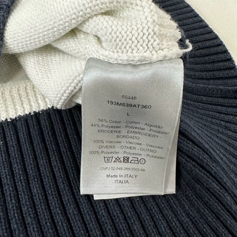 Dior dior black and white logo knit sweater Size US L / EU 52-54 / 3 - 7 Thumbnail