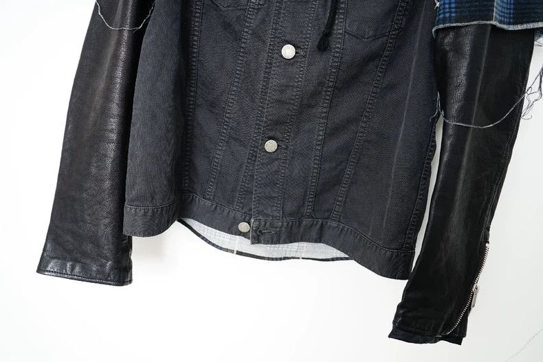 Undercover denim jacket with leather sleeves Size US M / EU 48-50 / 2 - 6 Thumbnail