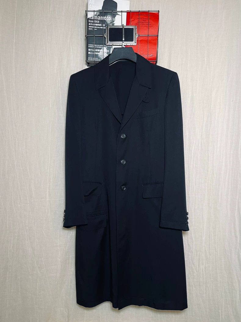 Yohji Yamamoto Yohji Yamamoto Dr. Jkt Black Long Coat Size US M / EU 48-50 / 2 - 4 Thumbnail