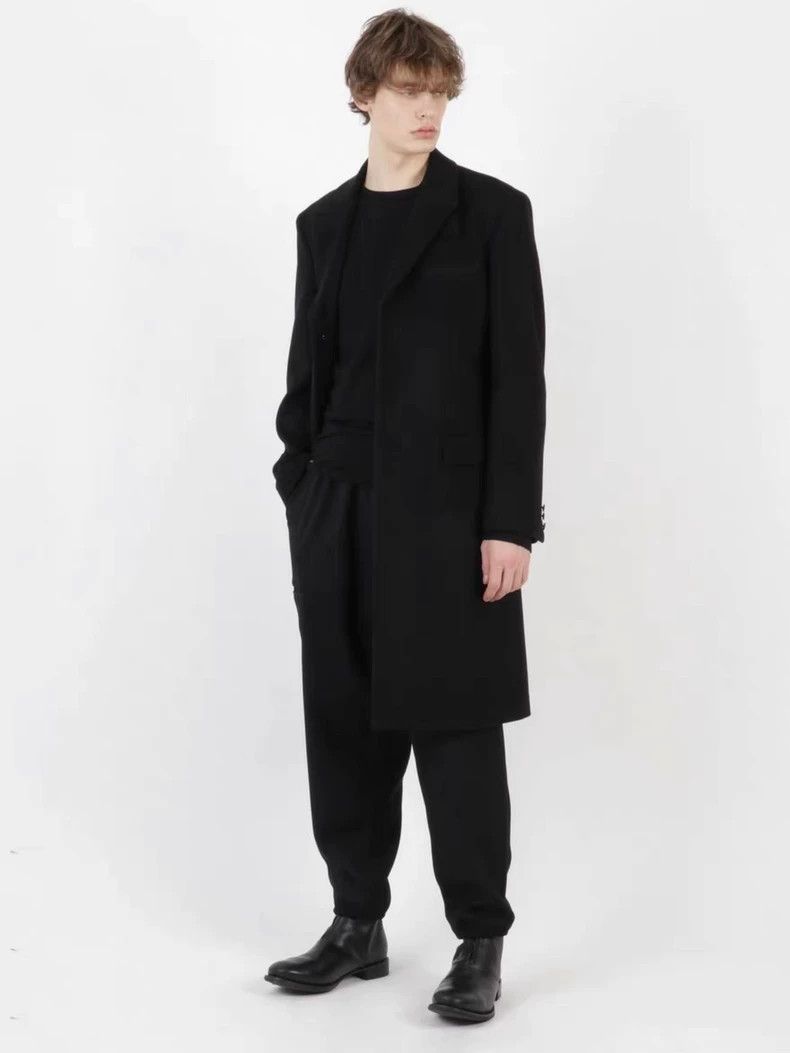 Yohji Yamamoto Yohji Yamamoto Dr. Jkt Black Long Coat Size US M / EU 48-50 / 2 - 5 Thumbnail