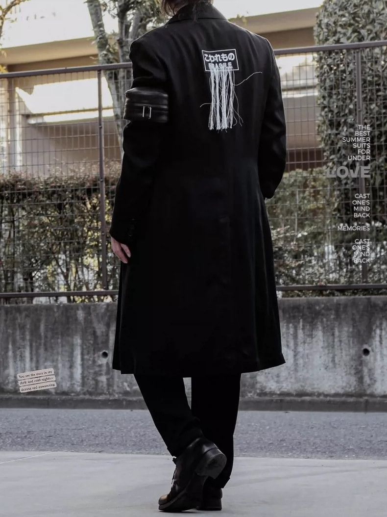 Yohji Yamamoto Yohji Yamamoto Dr. Jkt Black Long Coat Size US M / EU 48-50 / 2 - 7 Thumbnail
