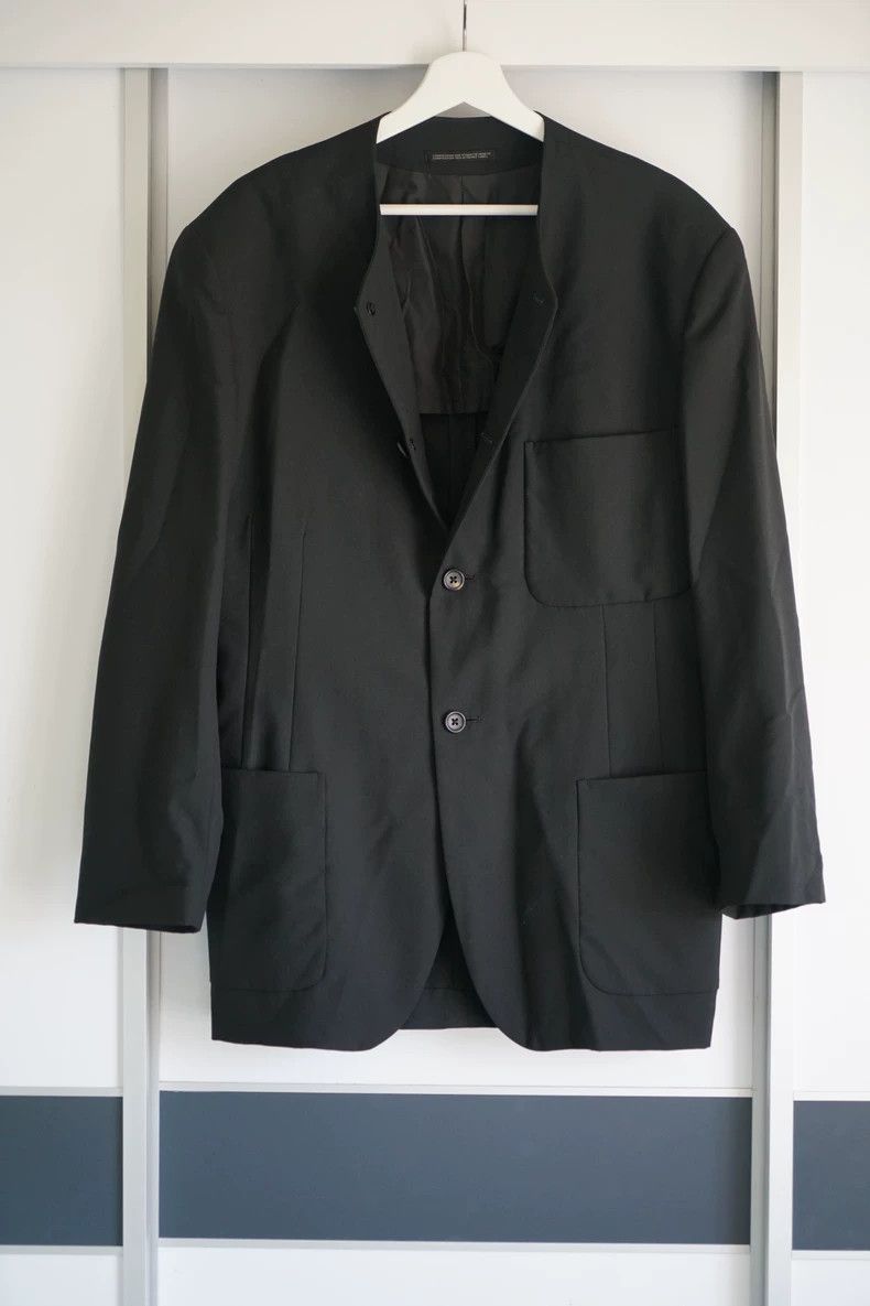Yohji Yamamoto yohji yamamoto 95ss black collarless jacket Size US S / EU 44-46 / 1 - 2 Thumbnail