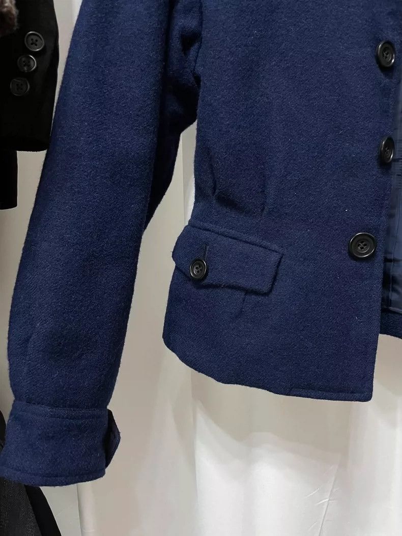Yohji Yamamoto yohji yamamoto navy casual jacket with fur collar Size US M / EU 48-50 / 2 - 4 Thumbnail