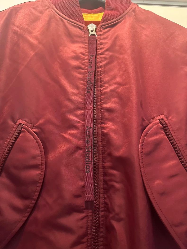 Acne Studios red baseball cotton jacket by Acne Studios Size US S / EU 44-46 / 1 - 2 Thumbnail