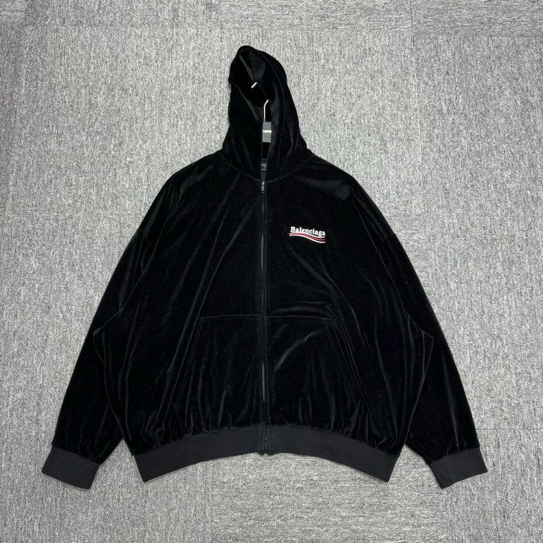 Balenciaga balenciaga velvet wave hoodie size 3 Size US XL / EU 56 / 4 - 2 Thumbnail