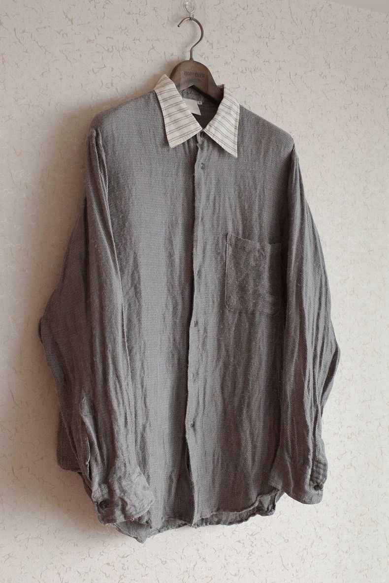Yohji Yamamoto yohji yamamoto silk linen long sleeve shirt Size US M / EU 48-50 / 2 - 2 Thumbnail