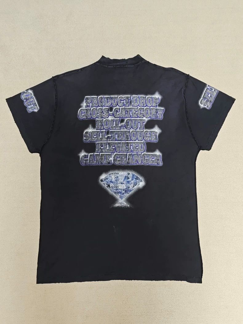 Balenciaga Balenciaga Black Distressed Short Sleeve Tee Size US S / EU 44-46 / 1 - 3 Thumbnail