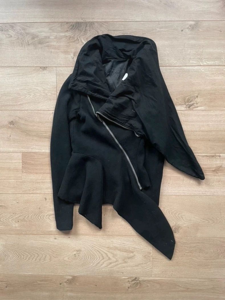 Rick Owens avant-garde irregular cut dark outerwear Size US M / EU 48-50 / 2 - 2 Thumbnail