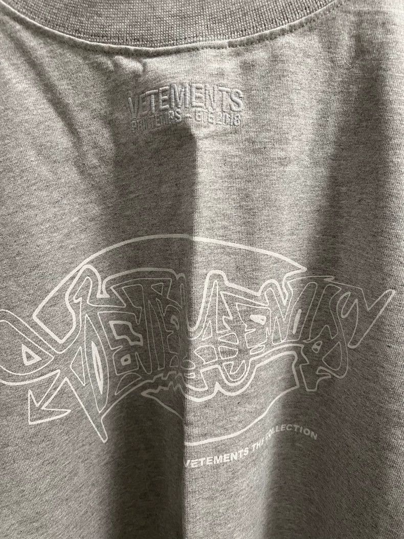 Vetements Vetements Gray Short Sleeve T-Shirt Size S Size US S / EU 44-46 / 1 - 3 Thumbnail