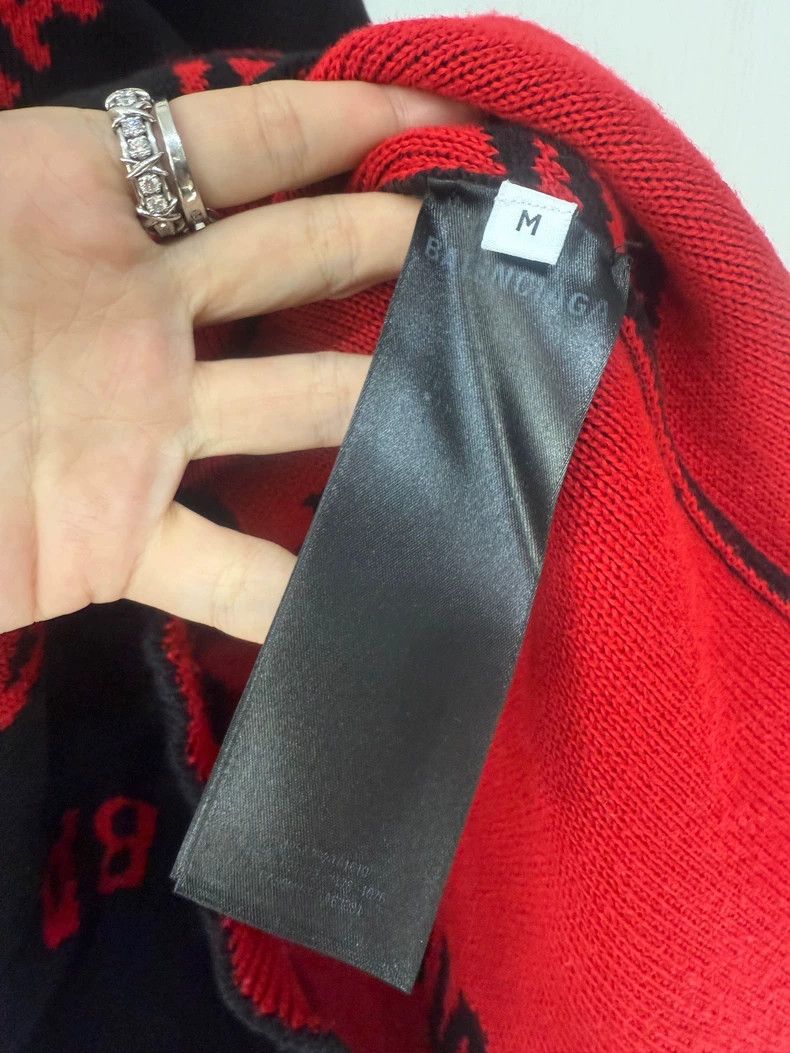 Balenciaga balenciaga black red logo sweater Size US M / EU 48-50 / 2 - 4 Thumbnail