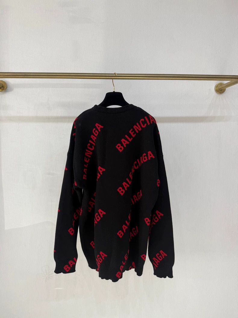 Balenciaga balenciaga black red logo sweater Size US M / EU 48-50 / 2 - 2 Thumbnail