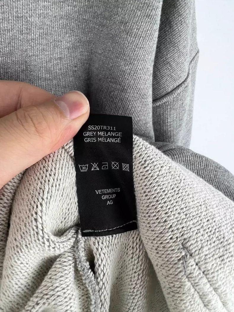Vetements vetements classic gray hoodie with logo Size US M / EU 48-50 / 2 - 6 Thumbnail