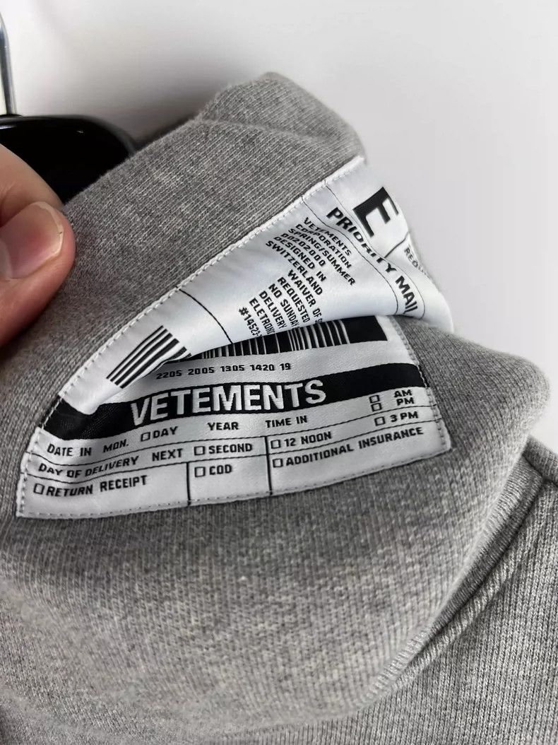 Vetements vetements classic gray hoodie with logo Size US M / EU 48-50 / 2 - 8 Thumbnail