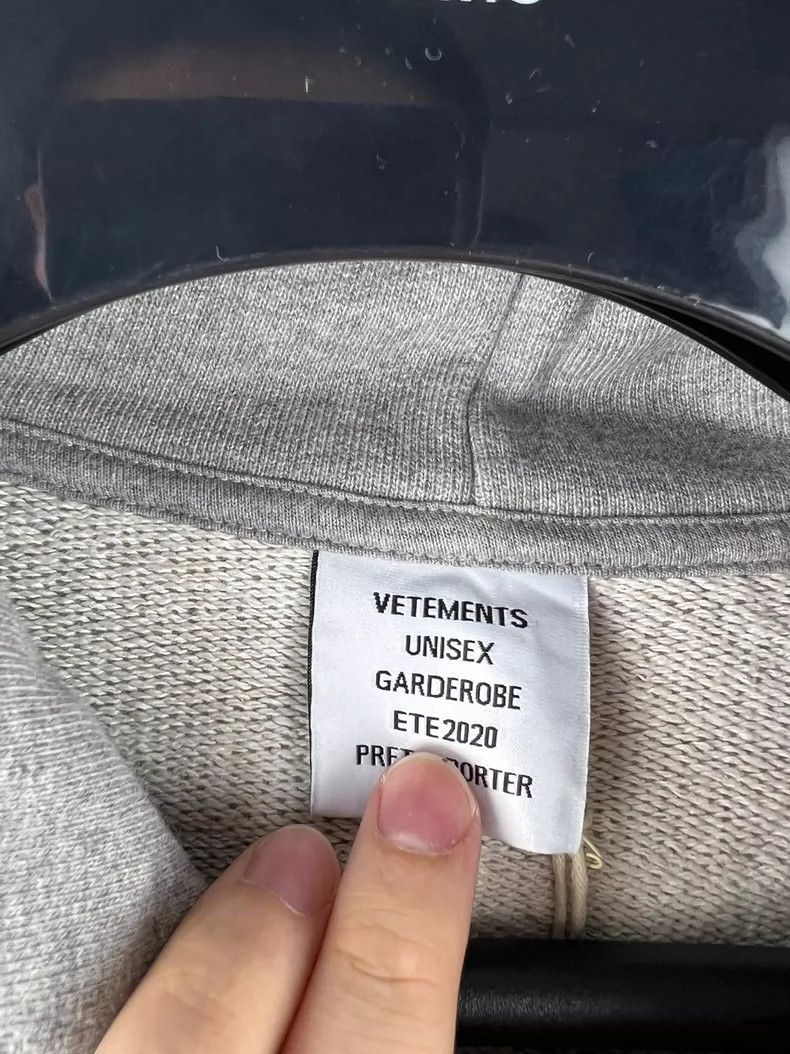 Vetements vetements classic gray hoodie with logo Size US M / EU 48-50 / 2 - 5 Thumbnail