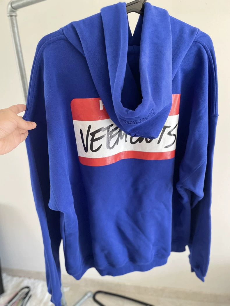 Vetements vetements blue hooded sweatshirt autumn 2022 Size US M / EU 48-50 / 2 - 2 Thumbnail