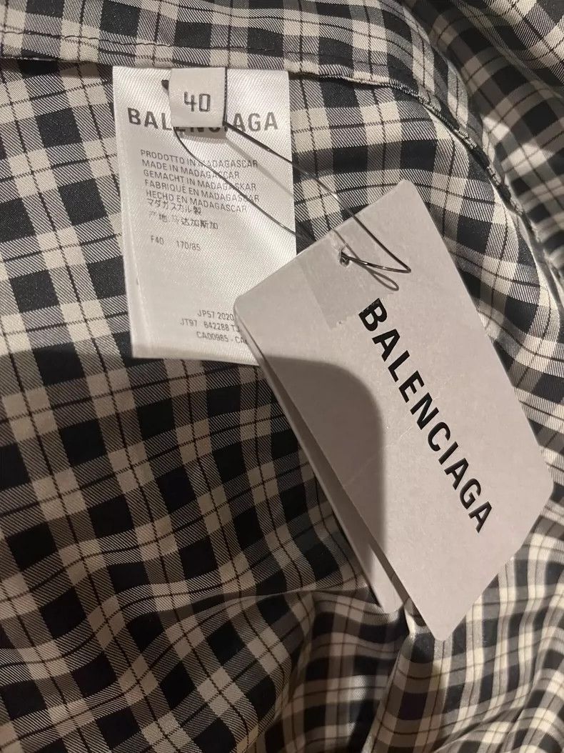 Balenciaga balenciaga black and white check shirt jacket Size US L / EU 52-54 / 3 - 4 Thumbnail