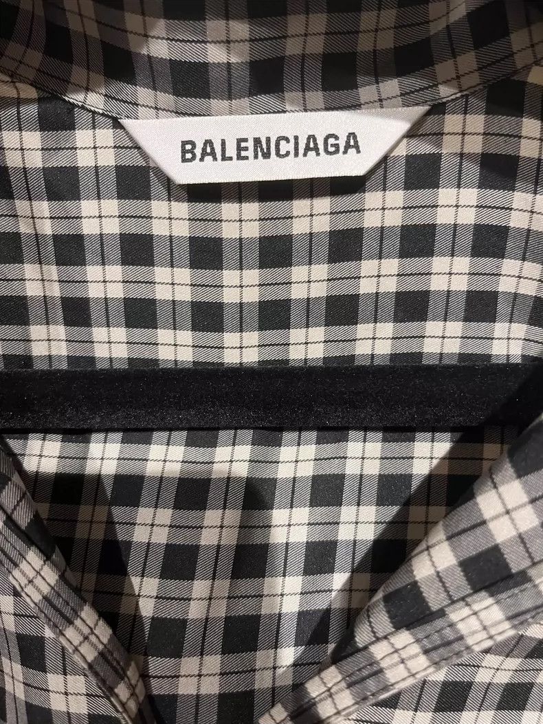 Balenciaga balenciaga black and white check shirt jacket Size US L / EU 52-54 / 3 - 3 Thumbnail