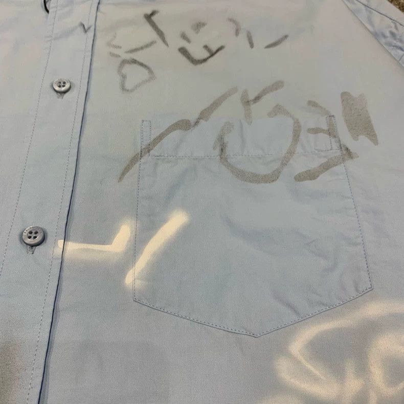 Balenciaga balenciaga ss23 blue graffiti shirt Size US M / EU 48-50 / 2 - 5 Thumbnail