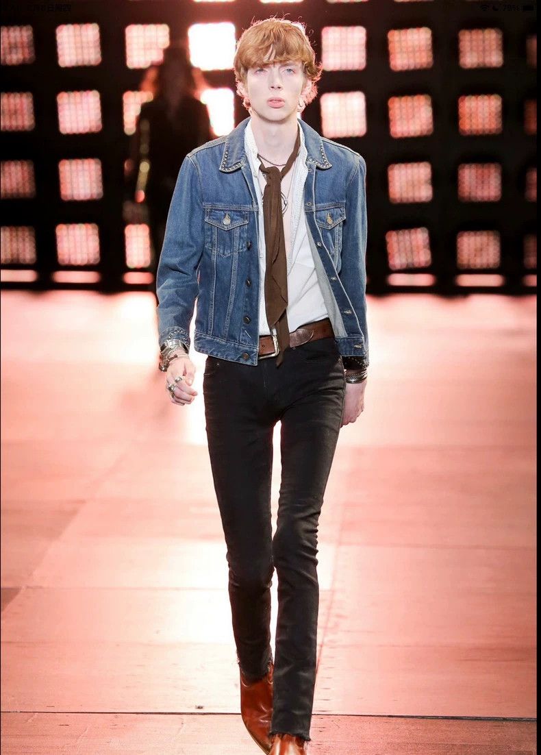 Saint Laurent Paris saint laurent blue studded denim jacket Size US S / EU 44-46 / 1 - 8 Thumbnail