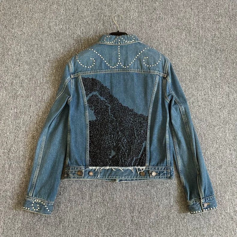 Saint Laurent Paris saint laurent blue studded denim jacket Size US S / EU 44-46 / 1 - 3 Thumbnail